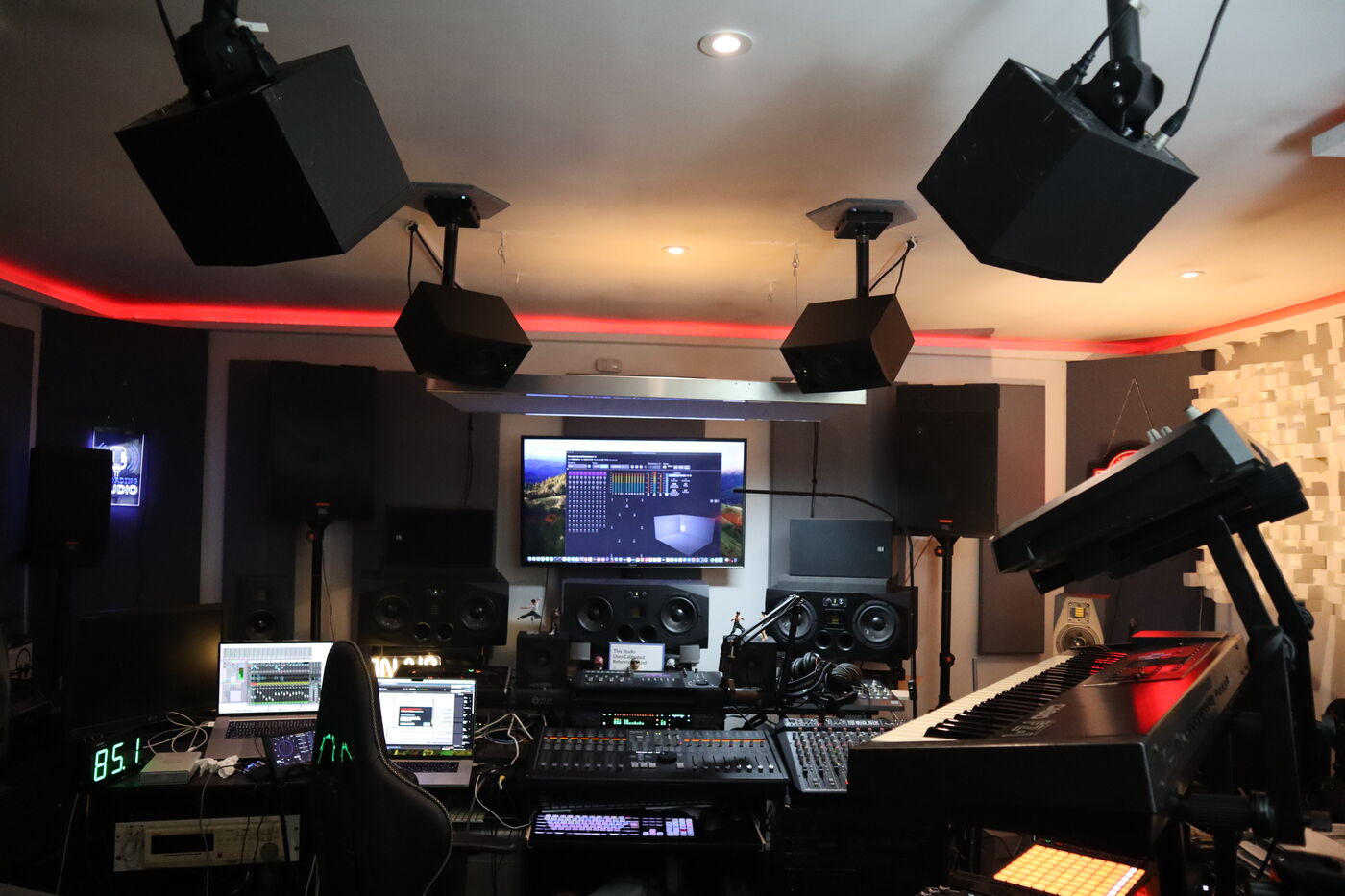 Studio Wide Shot with Atmos Speakers
